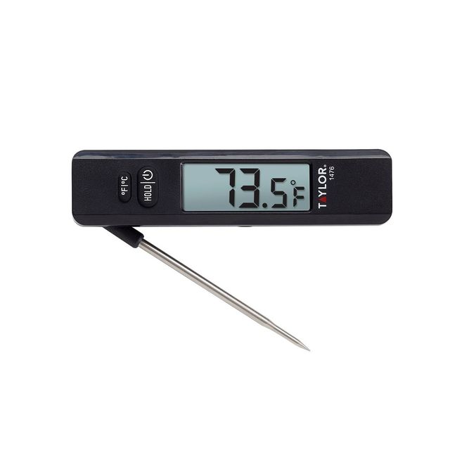Taylor Gourmet Programmable Stainless Steel Probe Kitchen Thermometer with  Timer