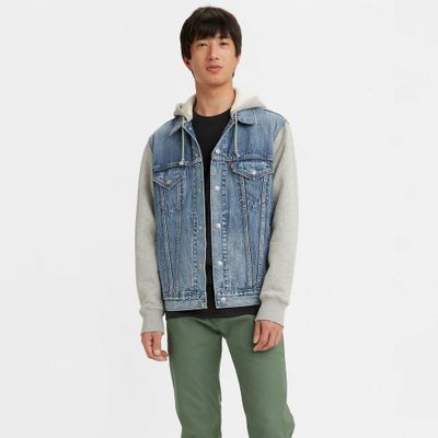 Levi Men Hybrid Hoodie V Trucker Jacket