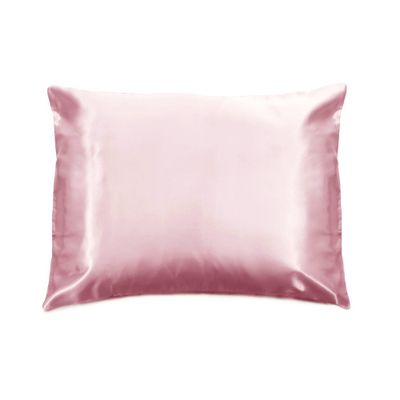 Morning Glamour Standard Satin Solid Pillowcase Pink