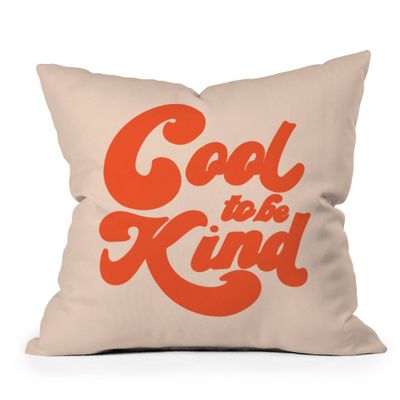 Rhianna Marie Chan Cool To Be Kind Outdoor Throw Pillow Orange