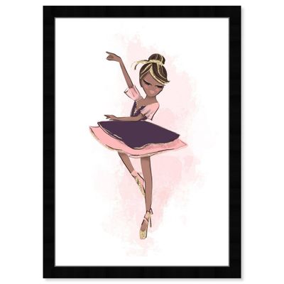 15 x 21 Ballerina Girl Music and Dance Framed Art Print - Wynwood Studio