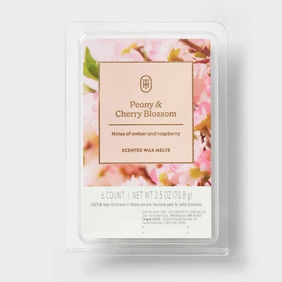 6ct Wax Melts Peony and Cherry Blossom 2.5oz - Threshold