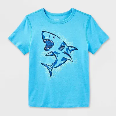 Kids Adaptive Shark Short Sleeve Graphic T-Shirt