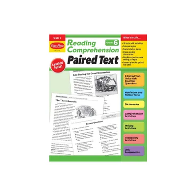 Reading Comprehension: Paired Text, Grade 6 Teacher Resource - (Reading Comprehension: Reading Paired Text) by Evan-Moor Educational Publishers