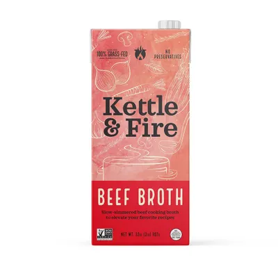 Kettle & Fire Gluten Free Beef Cooking Broth - 32oz