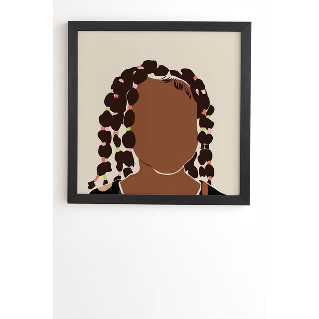 12 x 12 Domonique Brown Black Girl Magic No. 1 Framed Wall Art Black - Deny Designs