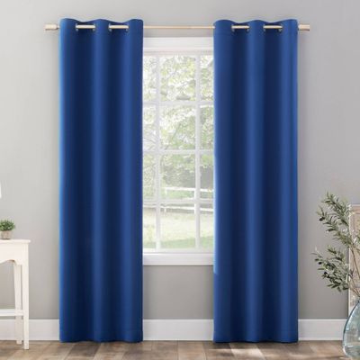 40x63 Sun Zero Blackout Riley Kids Bedroom Grommet Curtain Panel Classic Classic Blue