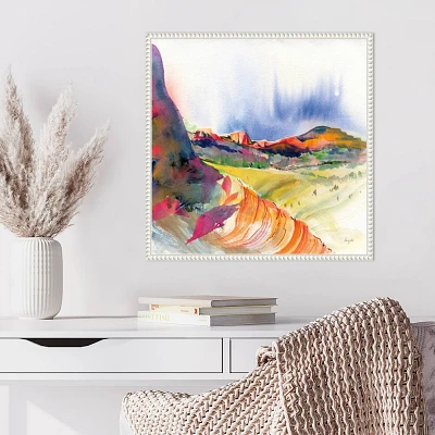 Amanti Art 22x22 Lookout Point Horizon by Kristy Rice Framed Canvas Wall Art Print: Polystyrene Frame, Lithograph Medium