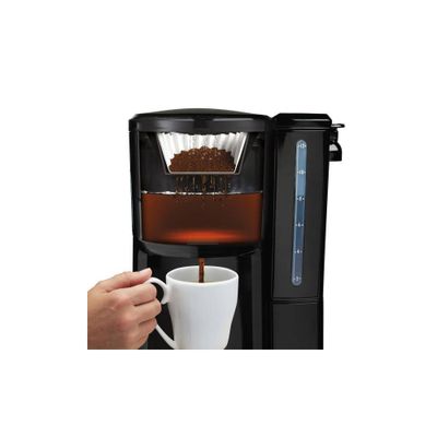 Hamilton Beach Brewstation w/res Coffee 47900: 12-Cup Drip Coffee Maker, Black, Dishwasher-Safe Parts, 950W, Basket Filter