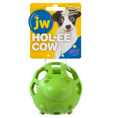 JW Pet Hol-Ee Cow Dog Toy - Green - S