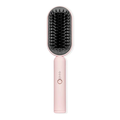 Lange Hair Mane Pass 2-In-1 Heated Straightening Brush - Blush