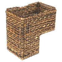 BacBac Leaf Woven Stair Basket 16 x 10 - Storied Home: Renewable Material, With Handles