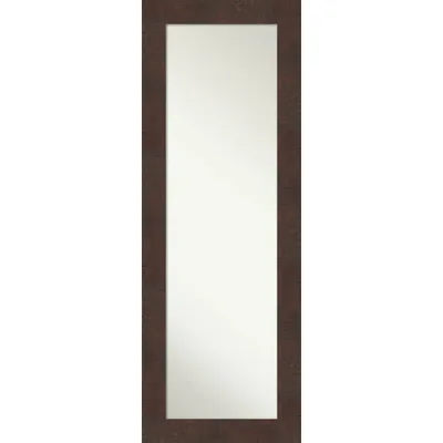 19 x 53 Non-Beveled Wildwood Brown Full Length on The Door Mirror - Amanti Art