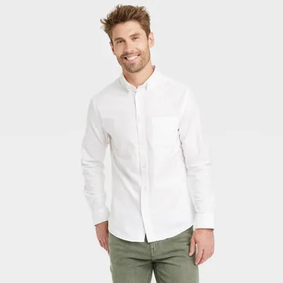 Men Every Wear Long Sleeve Oxford Button-Down Shirt