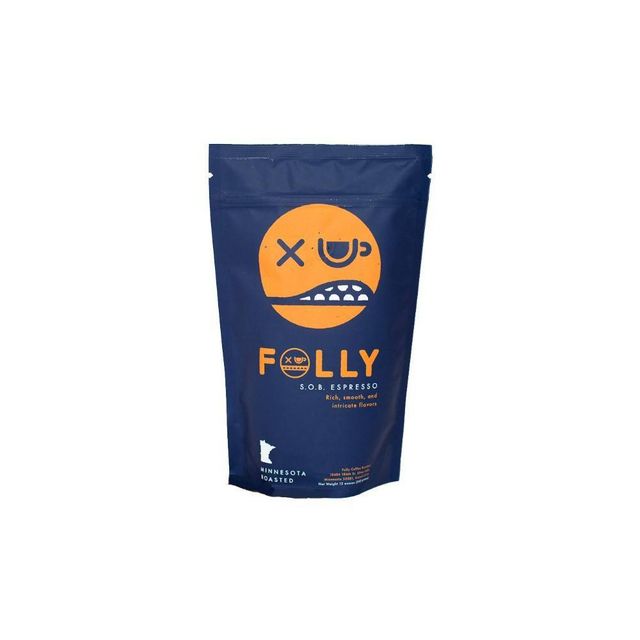 Folly Coffee Espresso Whole Bean Dark Roast Coffee - 12oz