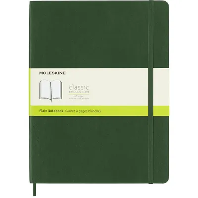 Moleskine XL Ruled Plain Soft Notebook Myrtle Green