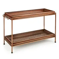 Copper Circles Double Boot Tray with Stand - Good Directions: Metal Entryway Shoe Organizer, Mold-Resistant