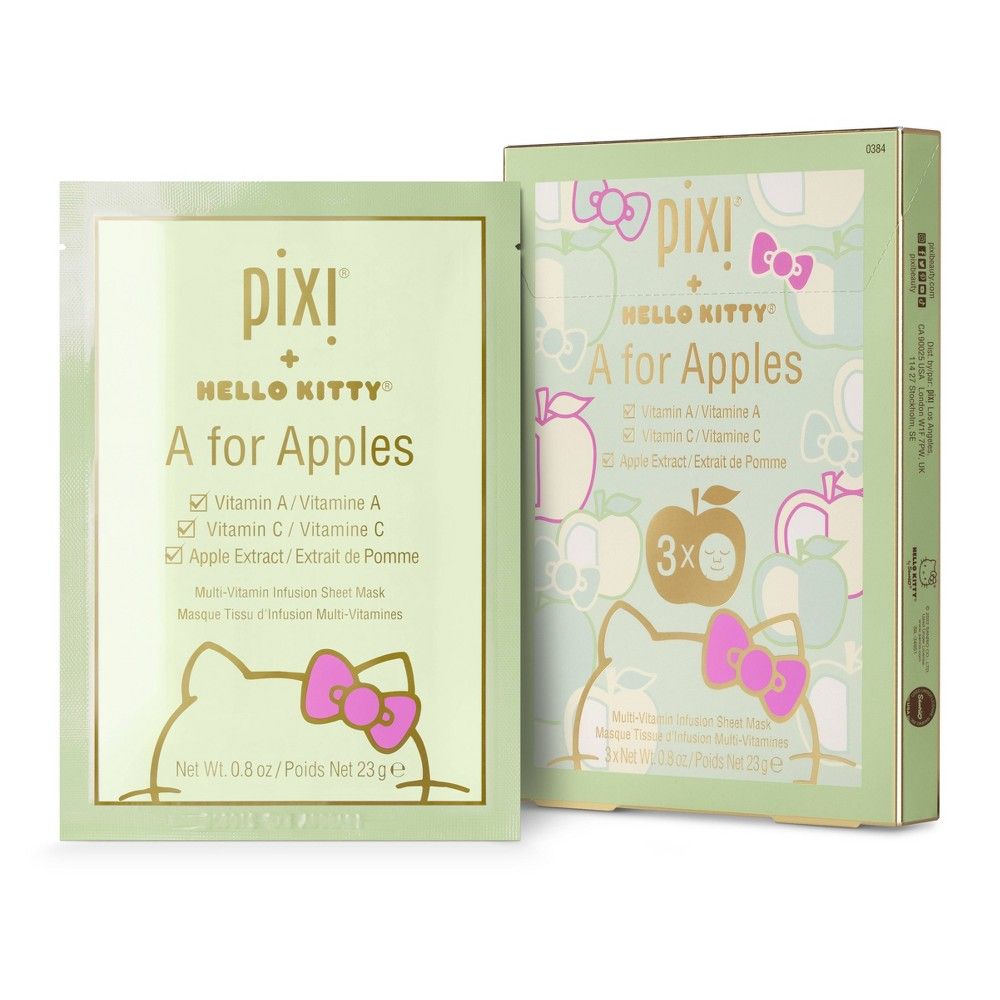 Pixi + Hello Kitty Sheet Multi-Vitamin Infusion Face Sheet Mask - 3ct