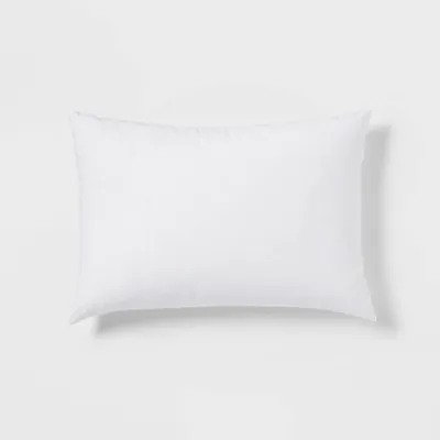 14x20 Feather Filled Lumbar Throw Pillow Insert White - Threshold: Cotton Cover, Indoor Use, Sewn Seam Closure