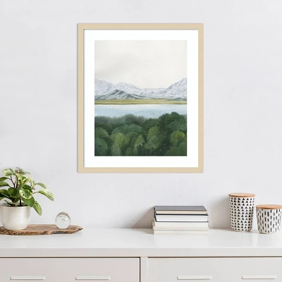 Amanti Art 21x25 Soft Glacial Lake I by Grace Popp Wood Framed Wall Art Print