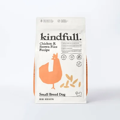 Chicken & Brown Rice Recipe Small Breed Dry Dog Food - 5lbs - Kindfull