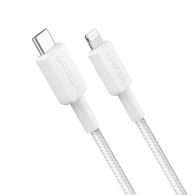 Anker 3 Braided Lightning to USB-C Fast Charging Cable - White