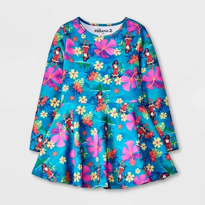 Toddler Girls Disney Moana Long Sleeve Dress