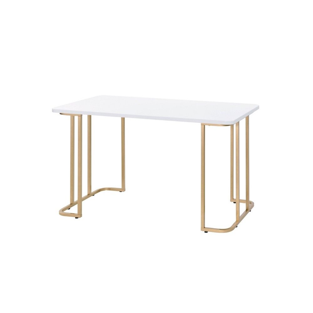 white desk target gold legs