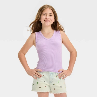 Girls Seamless V-Neck Tank Top