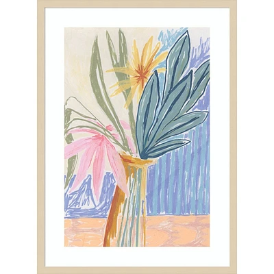 Amanti Art  August Bouquet by Kate Aurelia Holloway Wood Framed Wall Art Print: Giclee Print, Hardwood Frame, Botanical Wall Art