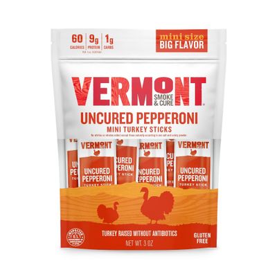 Vermont Smoke & Cure Uncured Pepperoni Turkey Sticks Multipack 6ct / 3oz