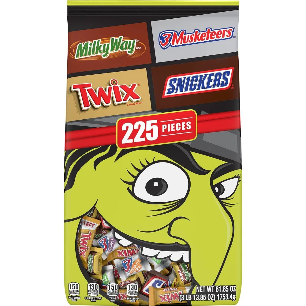 Starburst, Snickers, Skittles, & M&m's Halloween Variety Pack Fun Size -  68.69oz/150ct : Target