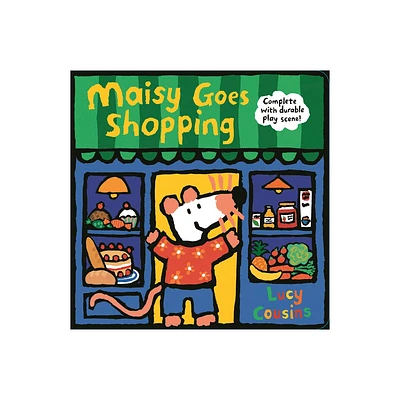 Maisy Goes Shopping: Complete with Durable Play Scene - by Lucy Cousins (Board Book)