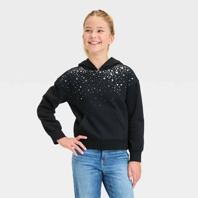 Girl Star Pull Over Fleece Hoodie