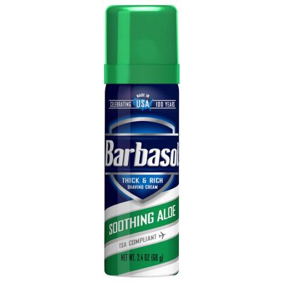 Barbasol Soothing Aloe Shaving Cream - 2.4oz - Trial Size
