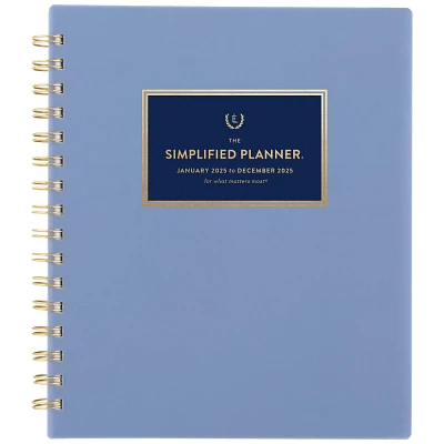 Emily Ley for At-A-Glance 2025 Weekly/Monthly Planner 9x7.813 French Blue