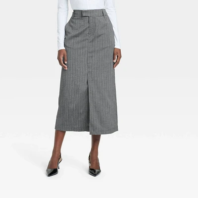 Womens Tailored Midi Skirt