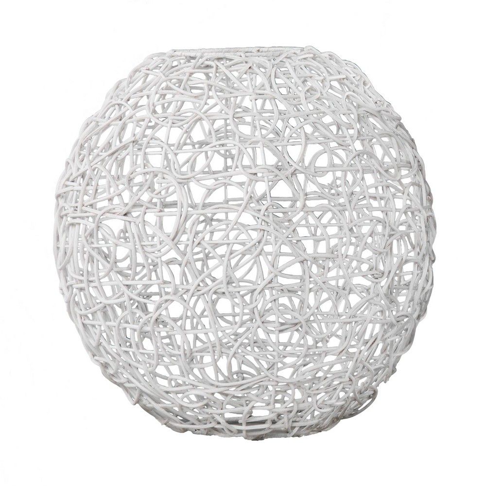 Horslipe Round Woven Pendant Shade White - Southern Enterprises