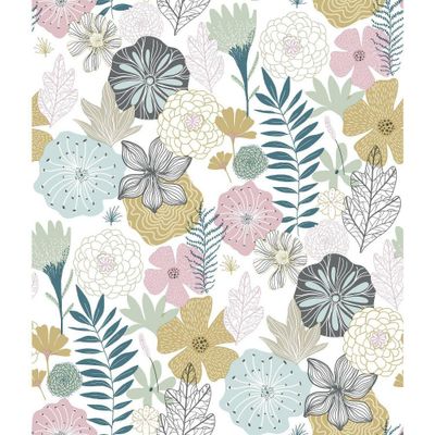 RoomMates Perennial Blooms Peel & Stick Wallpaper