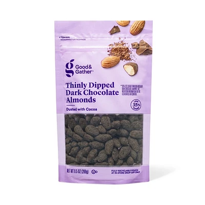 Dark Chocolate Cocoa Almonds - 9.5oz - Good & Gather