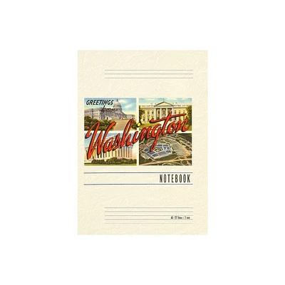 Vintage Lined Notebook Greetings from Washington, DC - (Paperback)