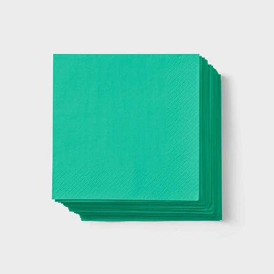 30ct Beverage Napkins Green - Spritz