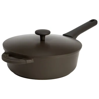 Goodful 3qt Cast Aluminum, Ceramic Deep Cooker with Lid, Side Handle and Long Handle