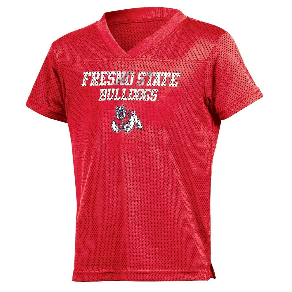 Fresno State Bulldogs NCAA FresnoState Bulldogs Girls Mesh T-Shirt Jersey -  XS: Kids Sports Fan Gear, V-Neck, Short Sleeve | The Market Place