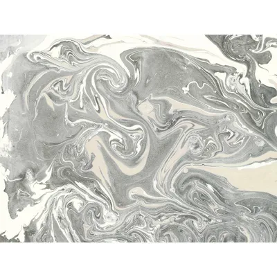 Acrylic Pour Peel and Stick Wallpaper Mural Gray - RoomMates: Reusable Vinyl, Modern Abstract Decor, Self-Adhesive