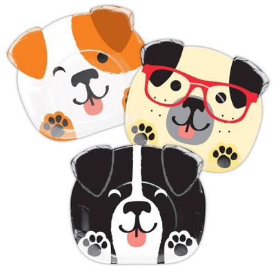 24ct Dog Shaped Dinner Plates