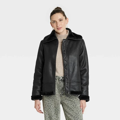 Womens Faux Shearling Jacket