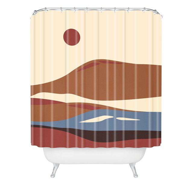 Viviana Gonzalez Western Desert Vibes II Shower Curtain Brown - Deny Designs: Polyester Microfiber, Machine Washable, 71x74 Inch