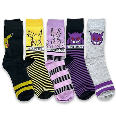 Pokmon 5pk Striped Crew Socks