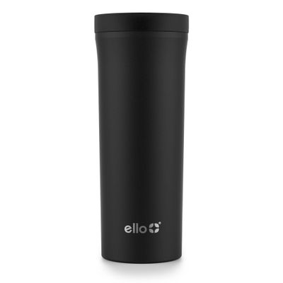 Arabica 18oz Stainless Steel Travel Mug Black - Ello: Double-Wall Coffee Tumbler, Hand Wash, Dishwasher-Safe Parts